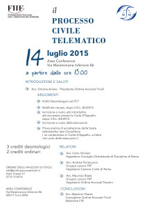 processo telematico luglio 2015